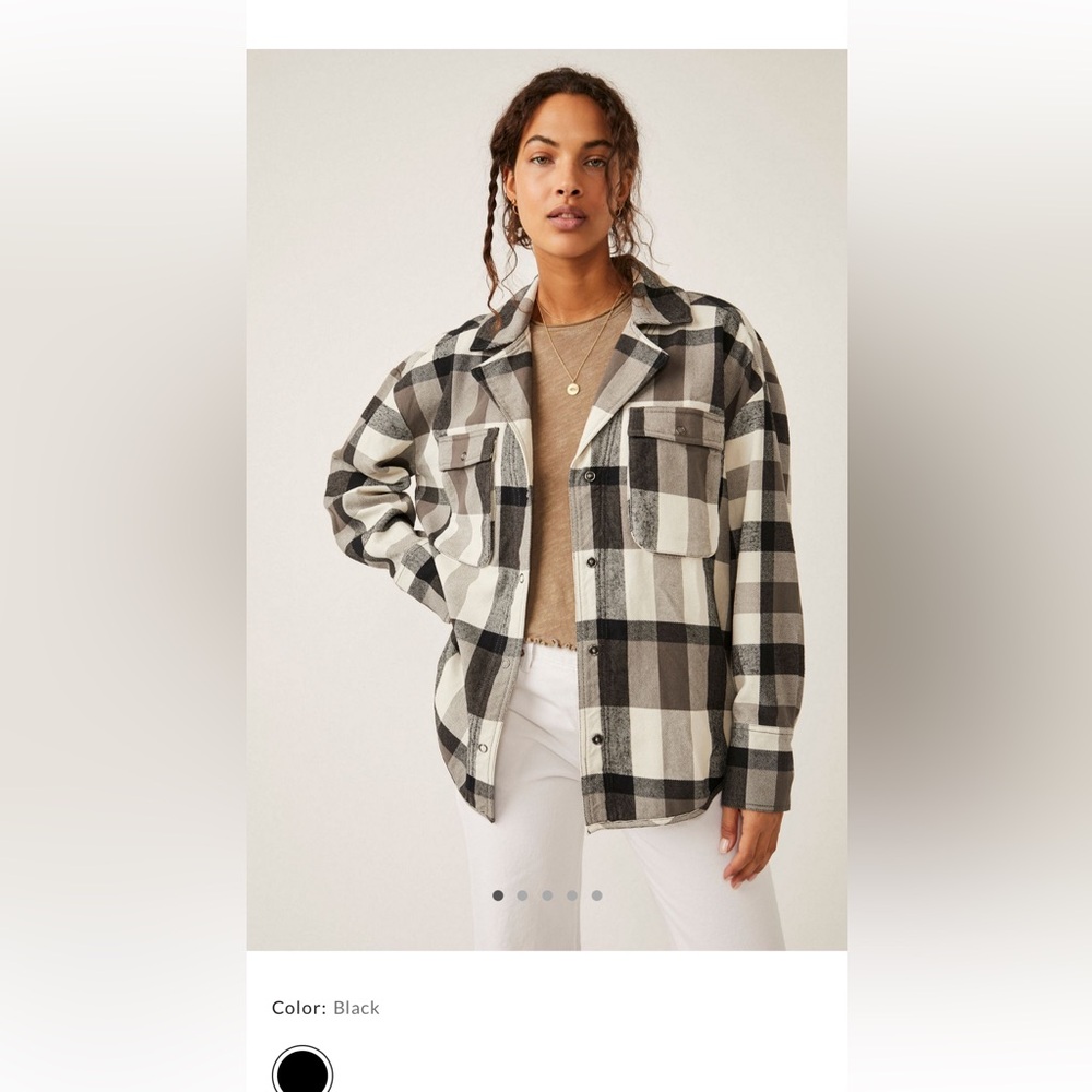 FREE PEOPLE Flannel - Izzy Cargo Shirt 🪵 (NWOT)